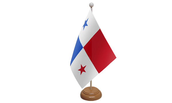 Panama Small Flag with Wooden Stand